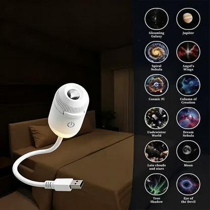 2-in-1 Galaxy Projector Night Light
