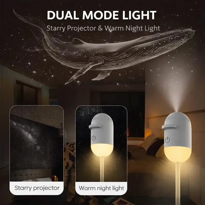 2-in-1 Galaxy Projector Night Light