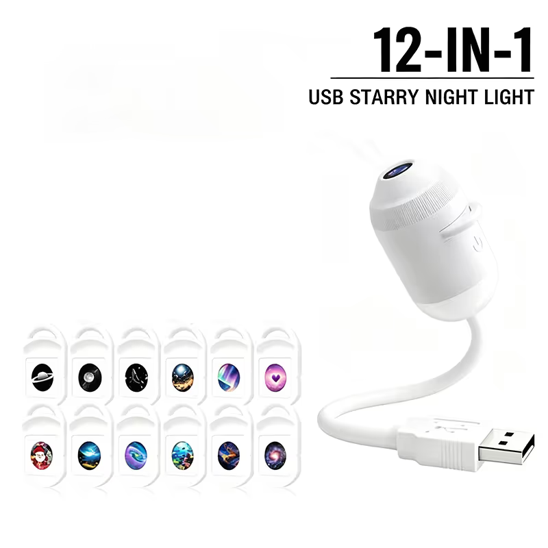 2-in-1 Galaxy Projector Night Light