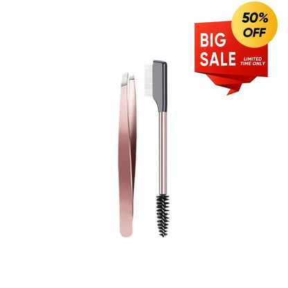 Lashes and Brows Set of Tweezers and Dual Ended Lash/Brow Comb