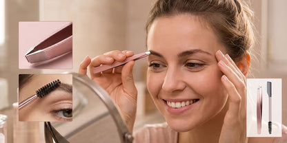 Lashes and Brows Set of Tweezers and Dual Ended Lash/Brow Comb