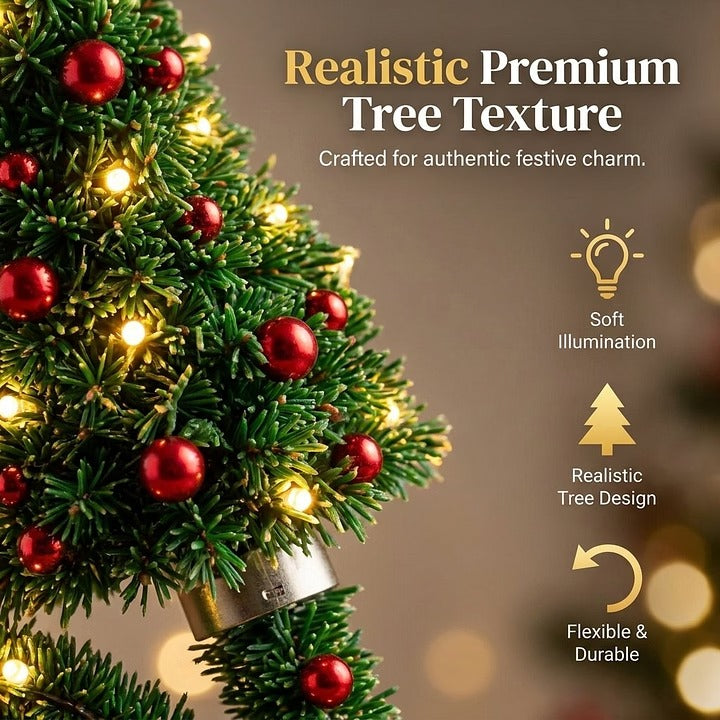 🎄 Flexible Christmas Tree LED Lamp – USB-Powered Cozy Holiday Decor
