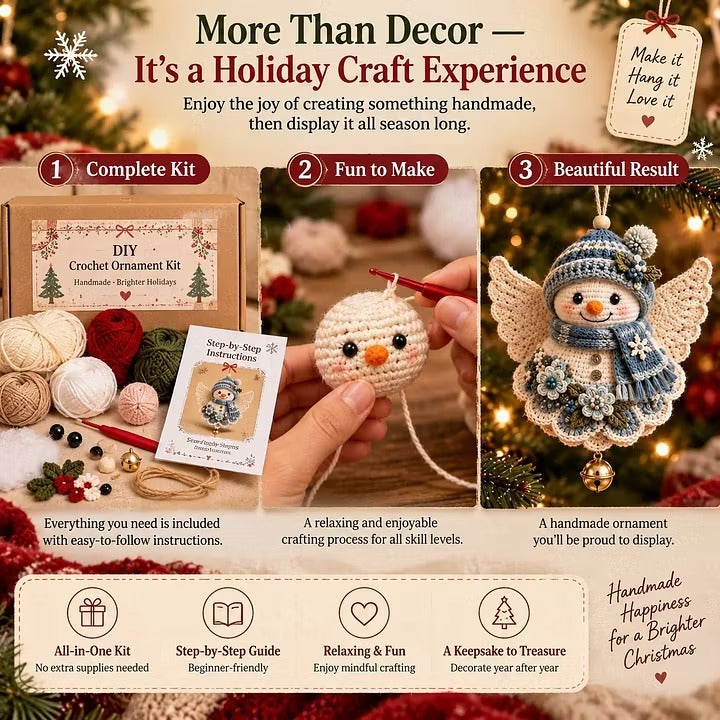 ⛄DIY Crochet Christmas Angel Ornament Kit