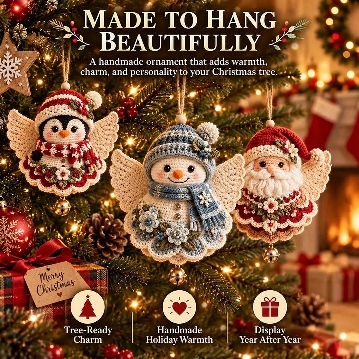 ⛄DIY Crochet Christmas Angel Ornament Kit