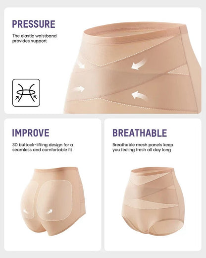 🔥Plus-Size High-Waist Cross Tummy Control Panties