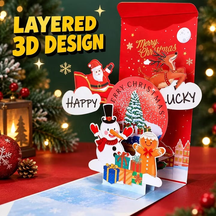 💌Handmade 3D Christmas Money Card
