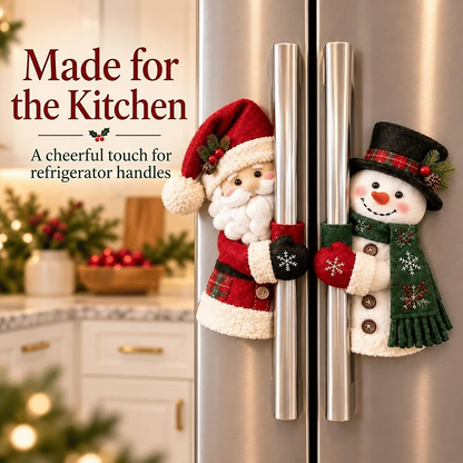 🎅Christmas Handle Covers Set, Plush Santa &Snowman Handle Huggers