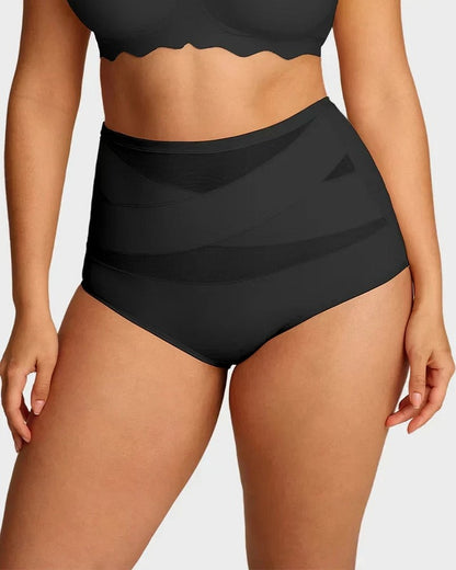 🔥Plus-Size High-Waist Cross Tummy Control Panties